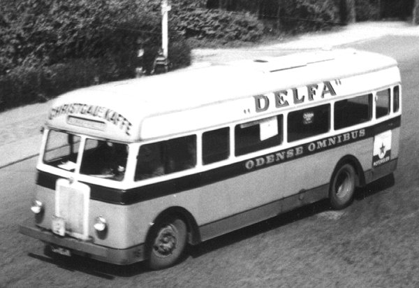 Odense Omnibus nr. 16 (1948 - 1952) - Odense Bytrafik nr. 8 (1952 - 1964) - Billund Airport (1964 - 1965). Photo: © Archive Niels-Folke Vallin